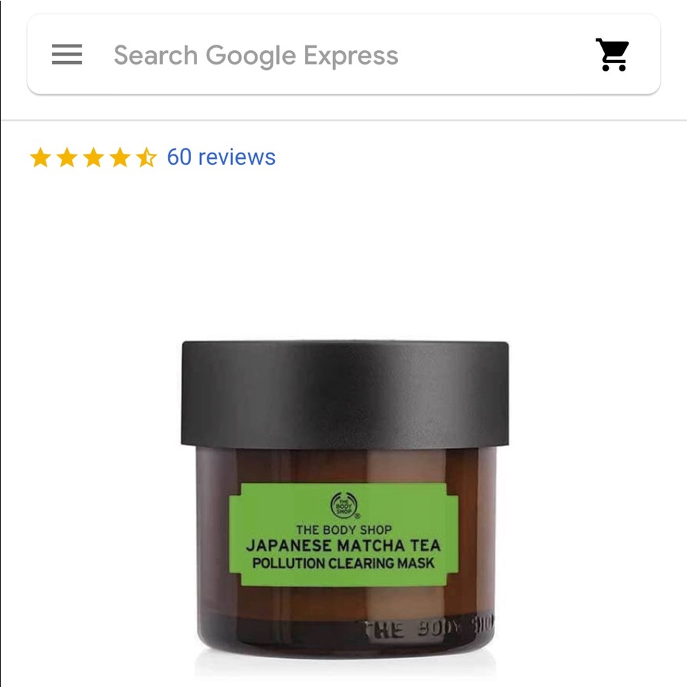 Matcha face mask from the body shop